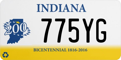 IN license plate 775YG