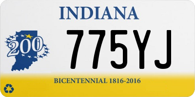 IN license plate 775YJ