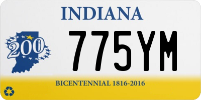 IN license plate 775YM