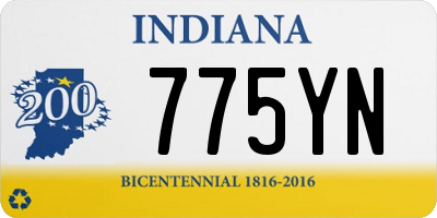 IN license plate 775YN