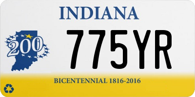 IN license plate 775YR