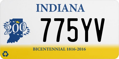 IN license plate 775YV