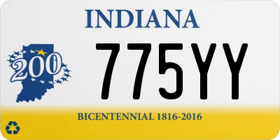IN license plate 775YY