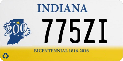 IN license plate 775ZI