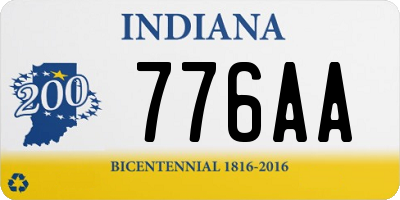 IN license plate 776AA