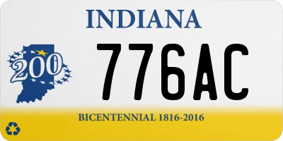 IN license plate 776AC