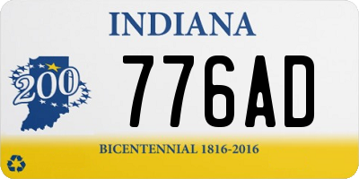 IN license plate 776AD