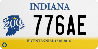 IN license plate 776AE