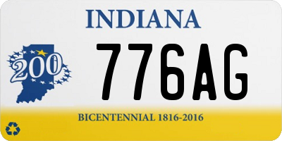 IN license plate 776AG