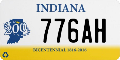 IN license plate 776AH