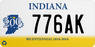 IN license plate 776AK