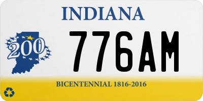 IN license plate 776AM
