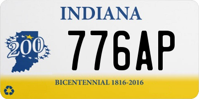IN license plate 776AP