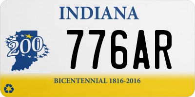 IN license plate 776AR