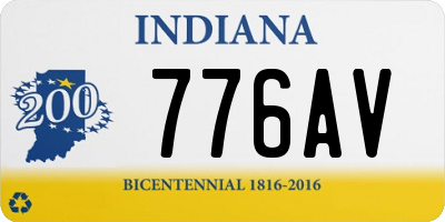 IN license plate 776AV