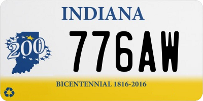 IN license plate 776AW