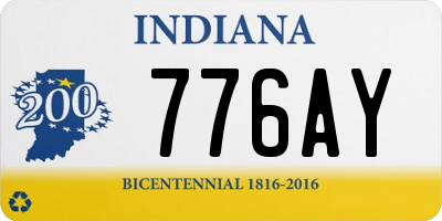 IN license plate 776AY