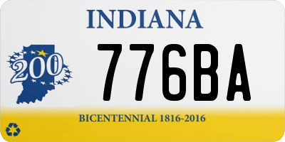 IN license plate 776BA
