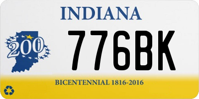 IN license plate 776BK