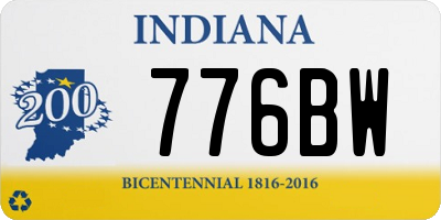 IN license plate 776BW