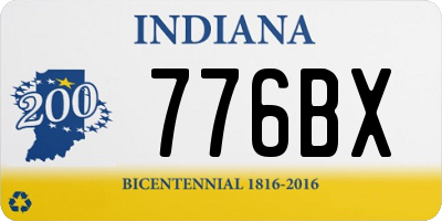 IN license plate 776BX