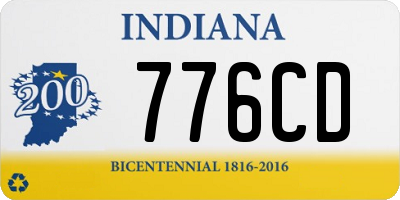 IN license plate 776CD