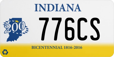 IN license plate 776CS