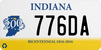 IN license plate 776DA
