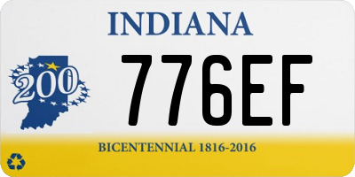 IN license plate 776EF