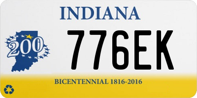 IN license plate 776EK