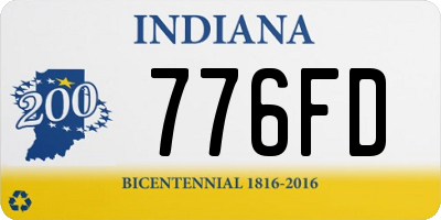 IN license plate 776FD