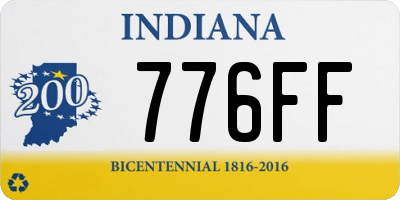 IN license plate 776FF