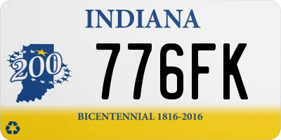 IN license plate 776FK