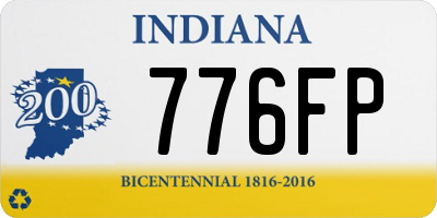 IN license plate 776FP