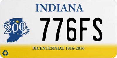 IN license plate 776FS