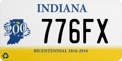 IN license plate 776FX