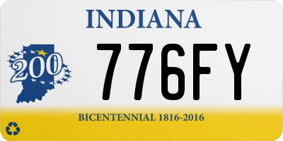 IN license plate 776FY