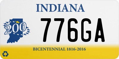 IN license plate 776GA