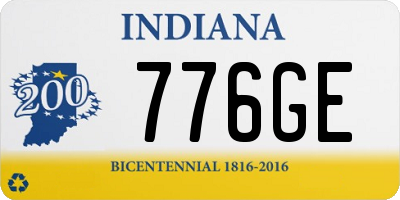 IN license plate 776GE