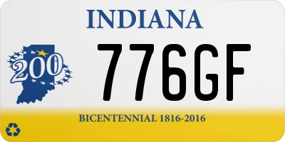 IN license plate 776GF