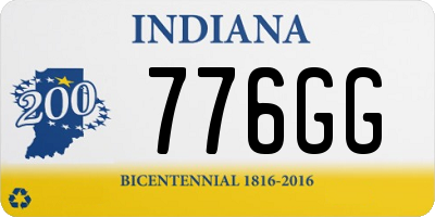 IN license plate 776GG