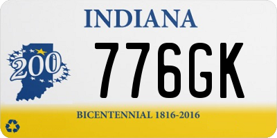IN license plate 776GK