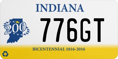 IN license plate 776GT