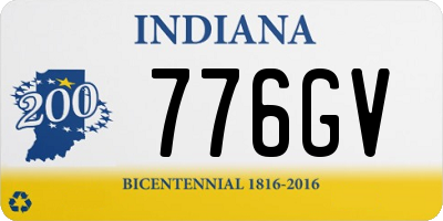 IN license plate 776GV