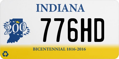 IN license plate 776HD