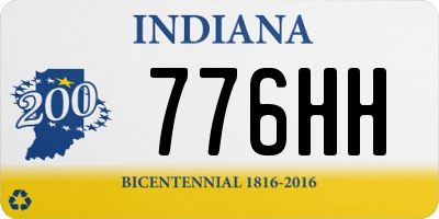 IN license plate 776HH