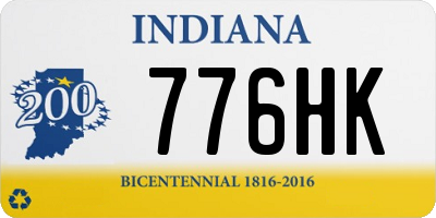 IN license plate 776HK