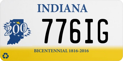 IN license plate 776IG