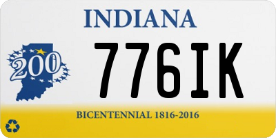 IN license plate 776IK