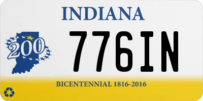 IN license plate 776IN